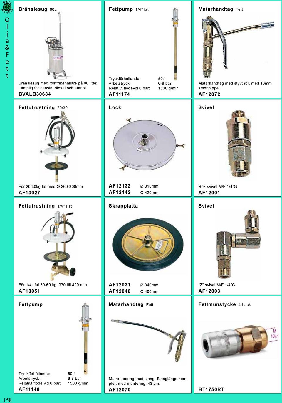 AF12072 Feurusning 20/30 Lock Svivel För 20/30kg f med Ø 260-300mm.