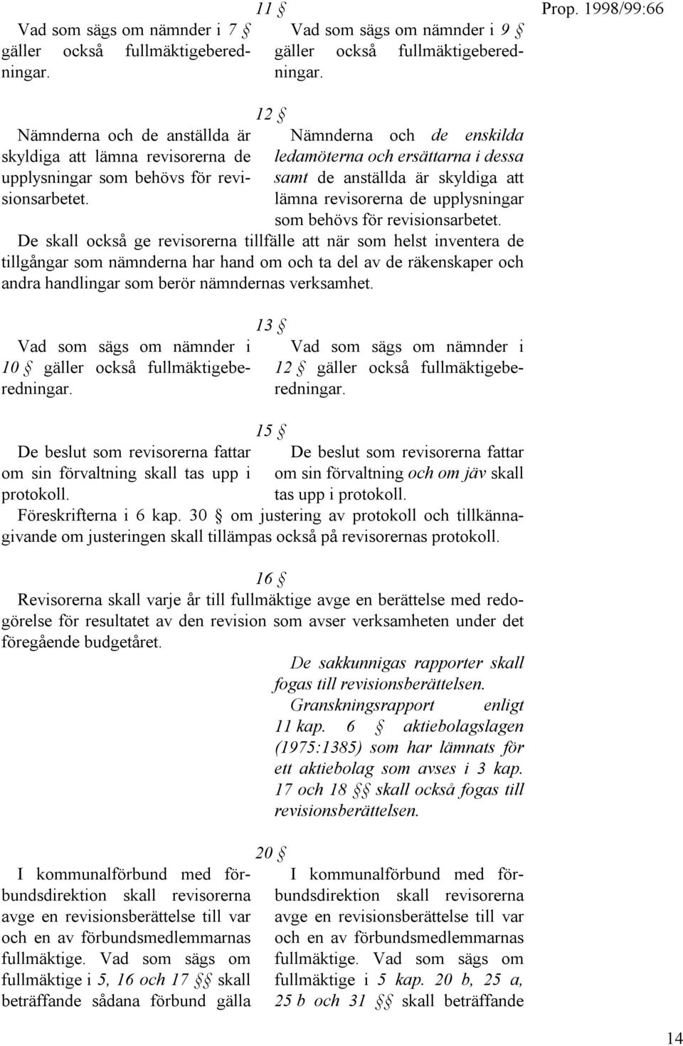 12 Nämnderna och de enskilda ledamöterna och ersättarna i dessa samt de anställda är skyldiga att lämna revisorerna de upplysningar som behövs för revisionsarbetet.