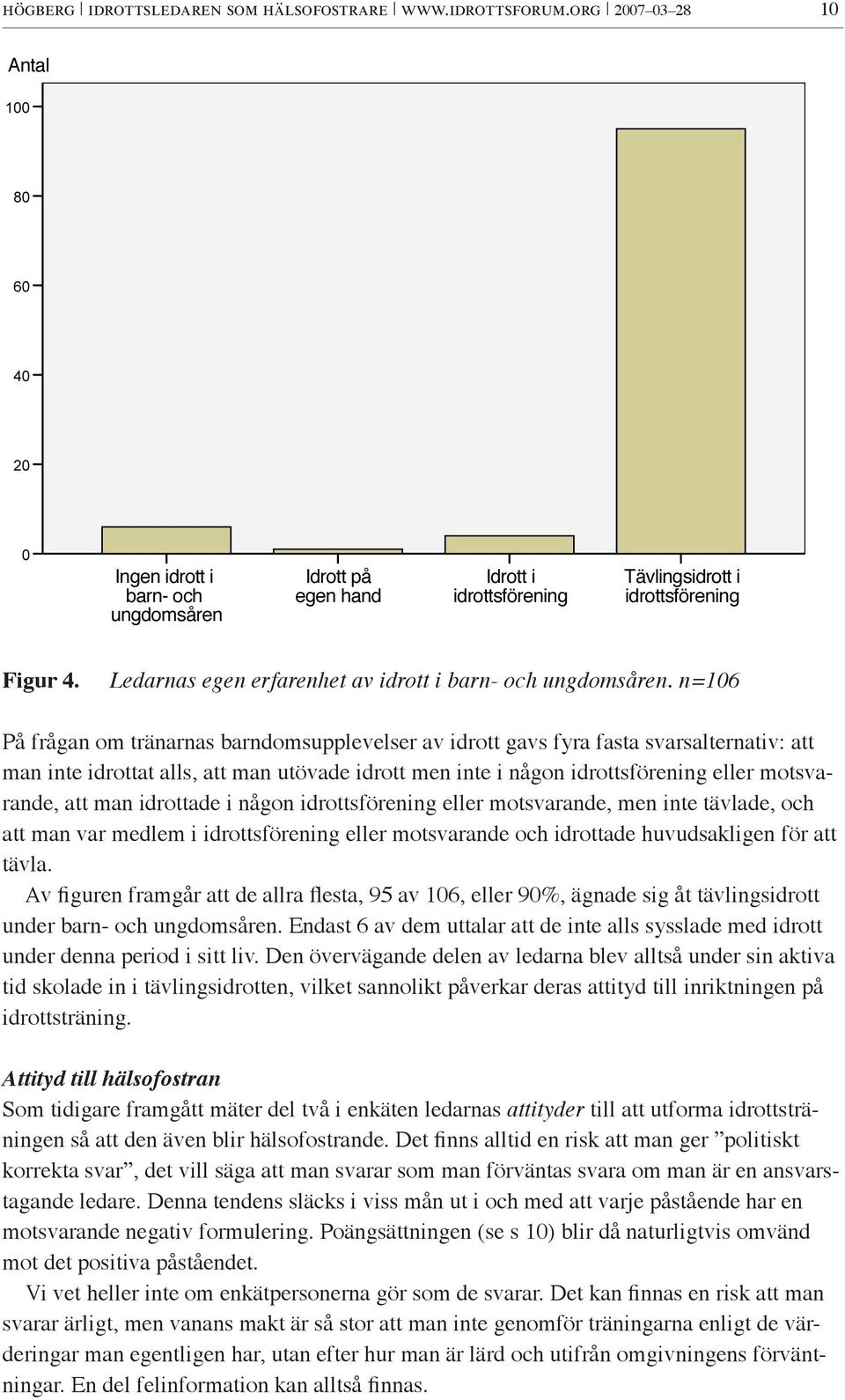 man idrottade i någon idrottsförening eller motsvarande, men inte tävlade, och att man var medlem i idrottsförening eller motsvarande och idrottade huvudsakligen för att tävla.