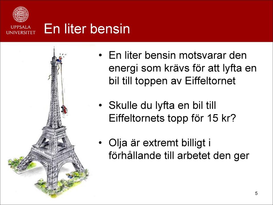 Skulle du lyfta en bil till Eiffeltornets topp för 15 kr?