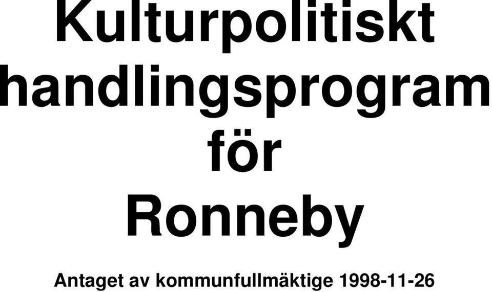 Ronneby Antaget av