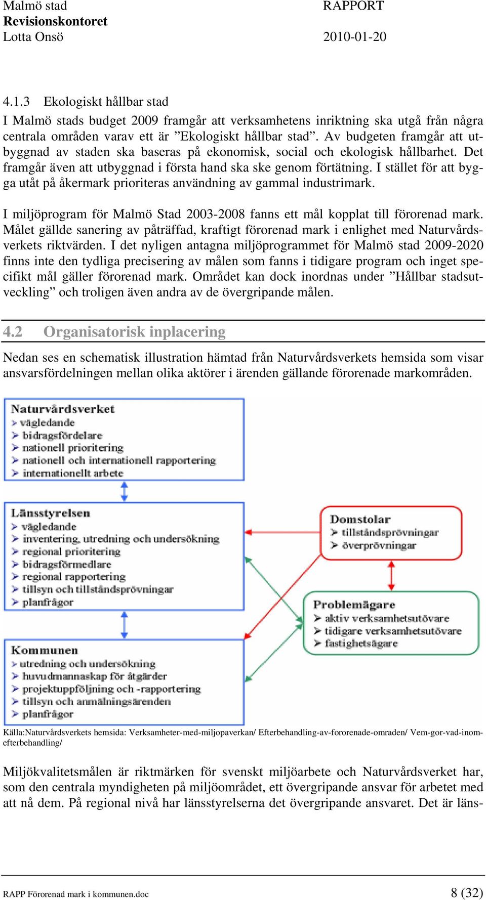 I stället för att bygga utåt på åkermark prioriteras användning av gammal industrimark. I miljöprogram för Malmö Stad 2003-2008 fanns ett mål kopplat till förorenad mark.