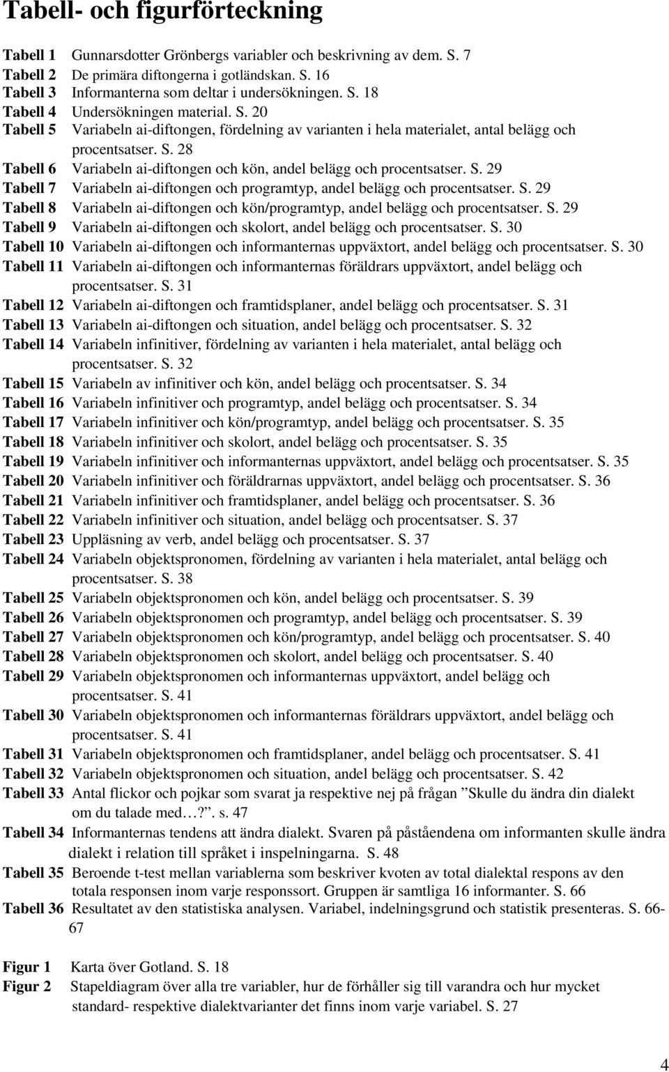 S. 29 Tabell 7 Variabeln ai-diftongen och programtyp, andel och satser. S. 29 Tabell 8 Variabeln ai-diftongen och kön/programtyp, andel och satser. S. 29 Tabell 9 Variabeln ai-diftongen och skolort, andel och satser.