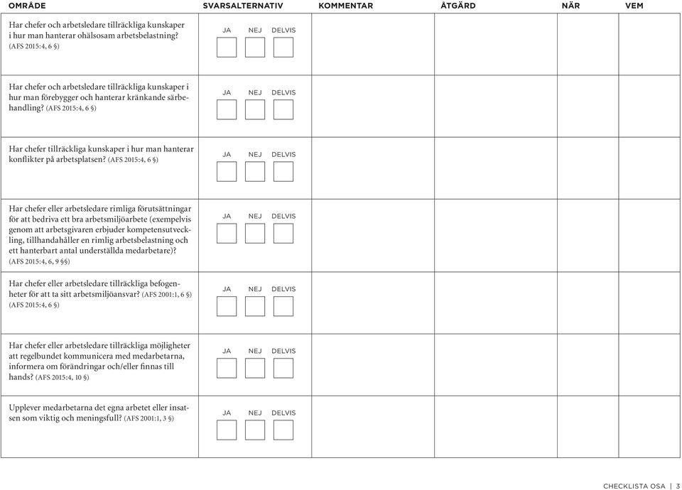 (AFS 2015:4, 6 ) Har chefer tillräckliga kunskaper i hur man hanterar konflikter på arbetsplatsen?