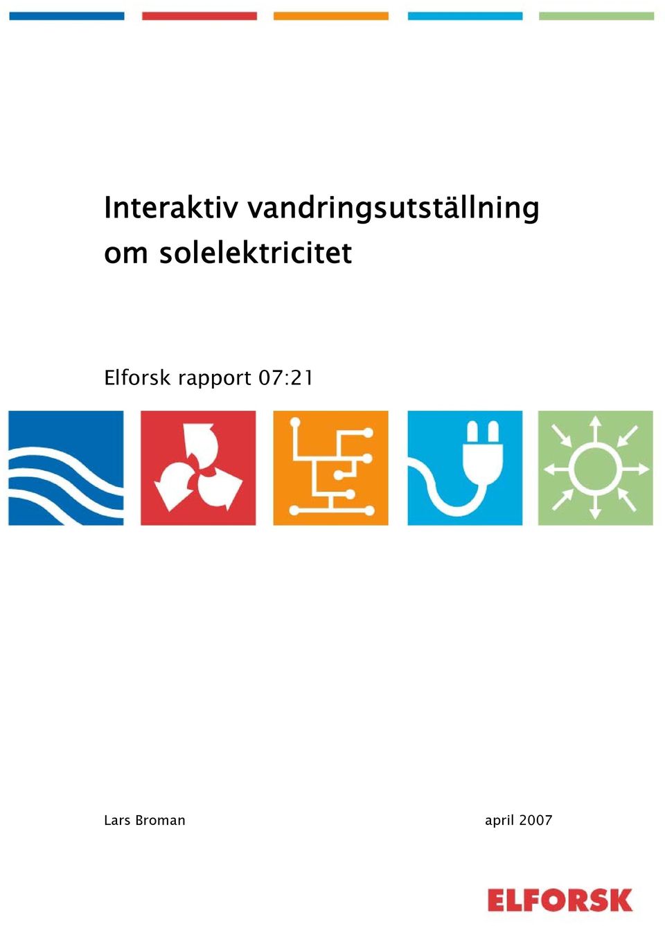 solelektricitet Elforsk