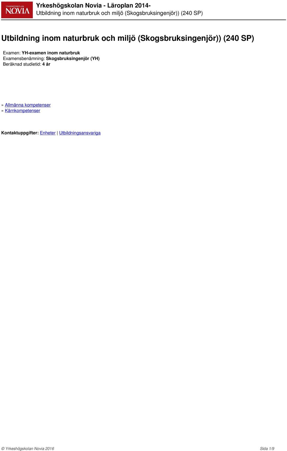 Allmänna kompetenser» Kärnkompetenser