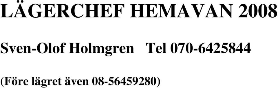 Holmgren Tel