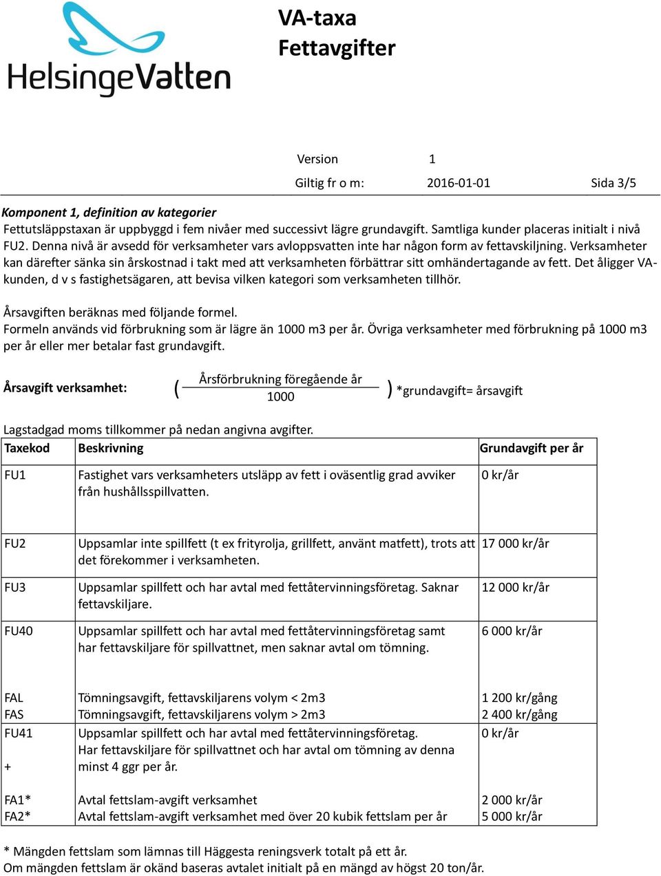 Verksamheter kan därefter sänka sin årskostnad i takt med att verksamheten förbättrar sitt omhändertagande av fett.