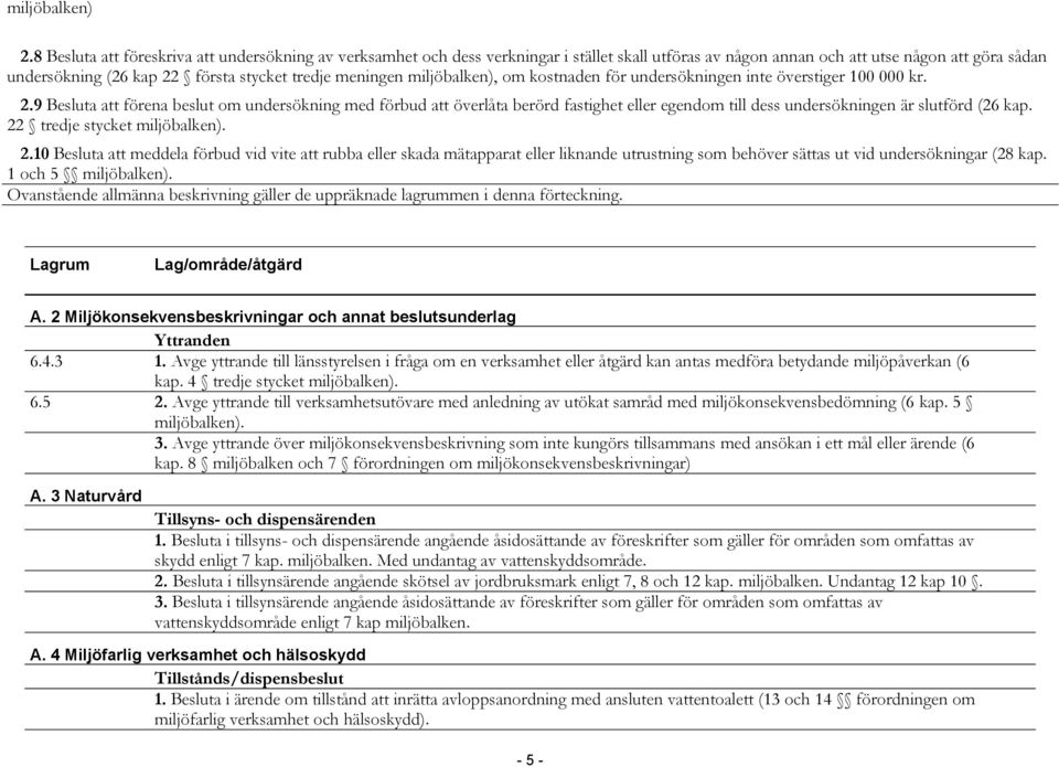 meningen miljöbalken), om kostnaden för undersökningen inte överstiger 100 000 kr. 2.