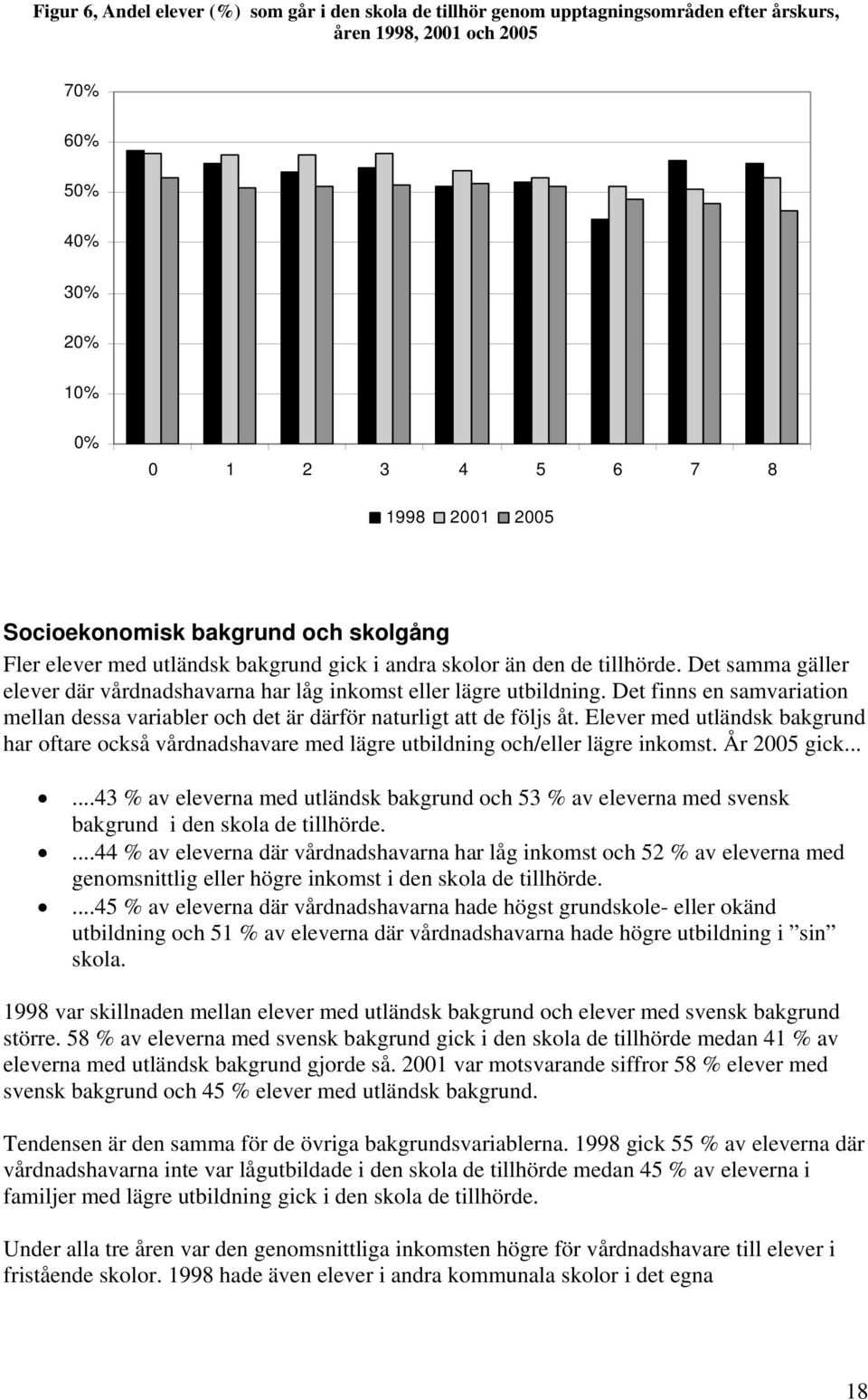 Det finns en samvariation mellan dessa variabler och det är därför naturligt att de följs åt. Elever med utländsk bakgrund har oftare också vårdnadshavare med lägre utbildning och/eller lägre inkomst.