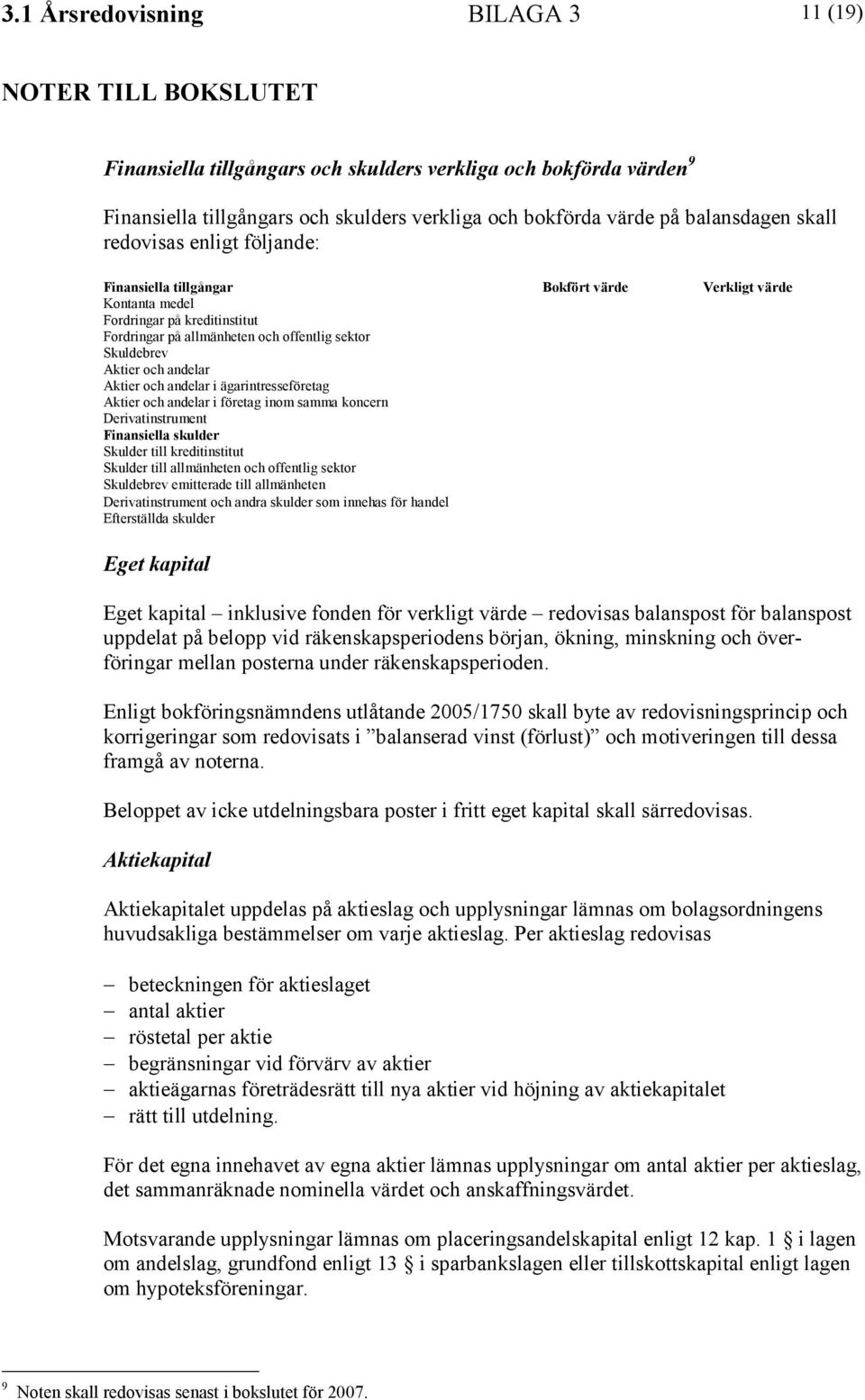 ägarintresseföretag Aktier och andelar i företag inom samma koncern Derivatinstrument Finansiella skulder Skulder till kreditinstitut Skulder till allmänheten och offentlig sektor Skuldebrev