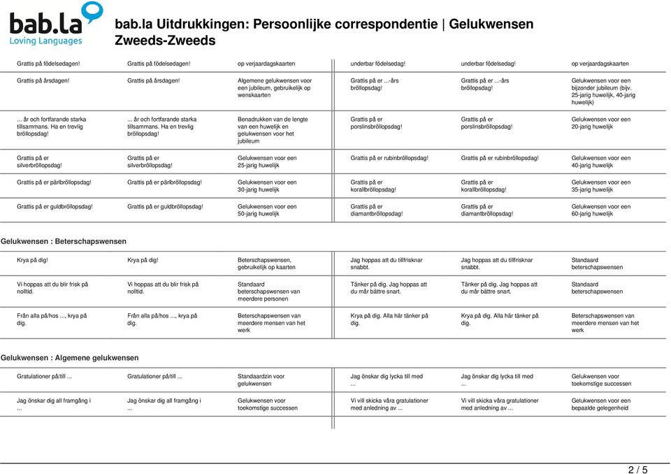 Ha en trevlig Benadrukken van de lengte van een huwelijk en gelukwensen voor het jubileum porslins porslins 20-jarig huwelijk silver silver 25-jarig huwelijk rubin rubin 40-jarig huwelijk pärl pärl