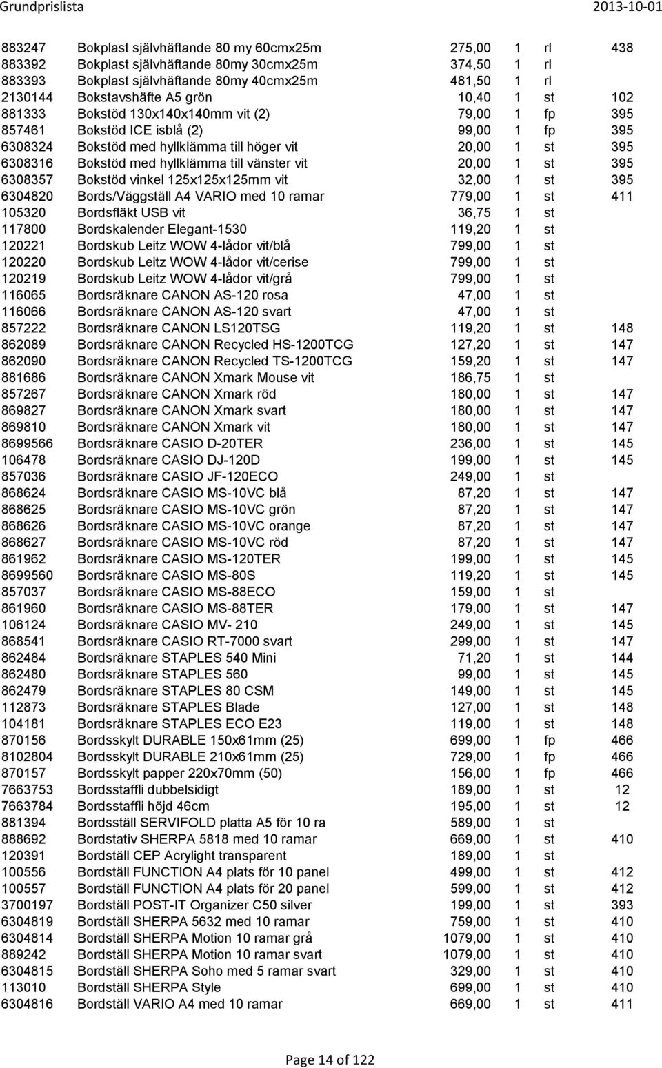hyllklämma till vänster vit 20,00 1 st 395 6308357 Bokstöd vinkel 125x125x125mm vit 32,00 1 st 395 6304820 Bords/Väggställ A4 VARIO med 10 ramar 779,00 1 st 411 105320 Bordsfläkt USB vit 36,75 1 st