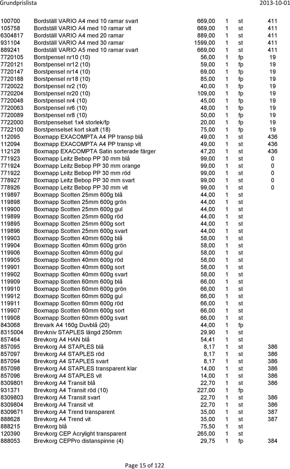 Borstpensel nr14 (10) 69,00 1 fp 19 7720188 Borstpensel nr18 (10) 85,00 1 fp 19 7720022 Borstpensel nr2 (10) 40,00 1 fp 19 7720204 Borstpensel nr20 (10) 109,00 1 fp 19 7720048 Borstpensel nr4 (10)