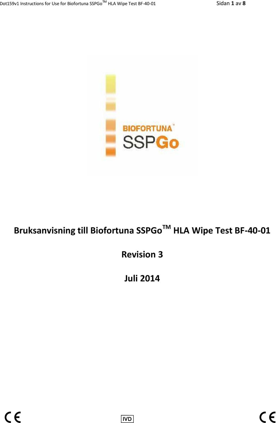 Sidan 1 av 8 Bruksanvisning till  Revision