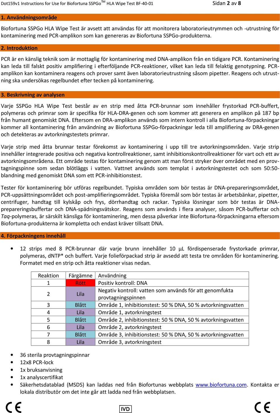 SSPGo-produkterna. 2. Introduktion PCR är en känslig teknik som är mottaglig för kontaminering med DNA-amplikon från en tidigare PCR.