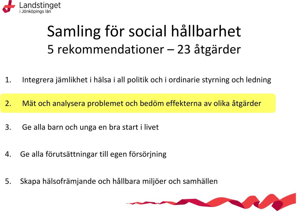 Mät och analysera problemet och bedöm effekterna av olika åtgärder 3.