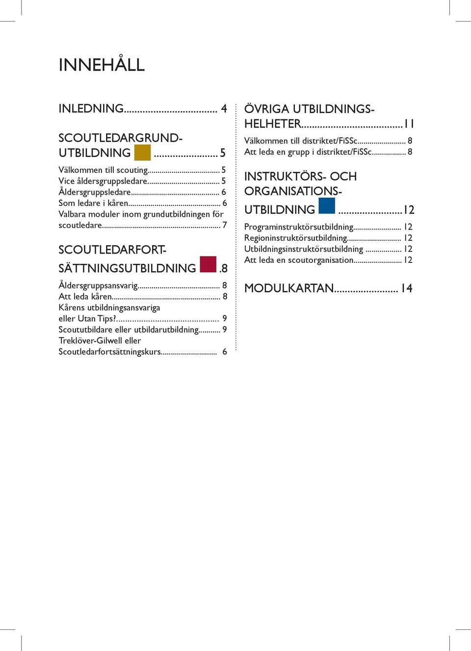 ... 9 Scoututbildare eller utbildarutbildning... 9 Treklöver-Gilwell eller Scoutledarfortsättningskurs... 6 ÖVRIGA UTBILDNINGS- HELHETER...11 Välkommen till distriktet/fissc.