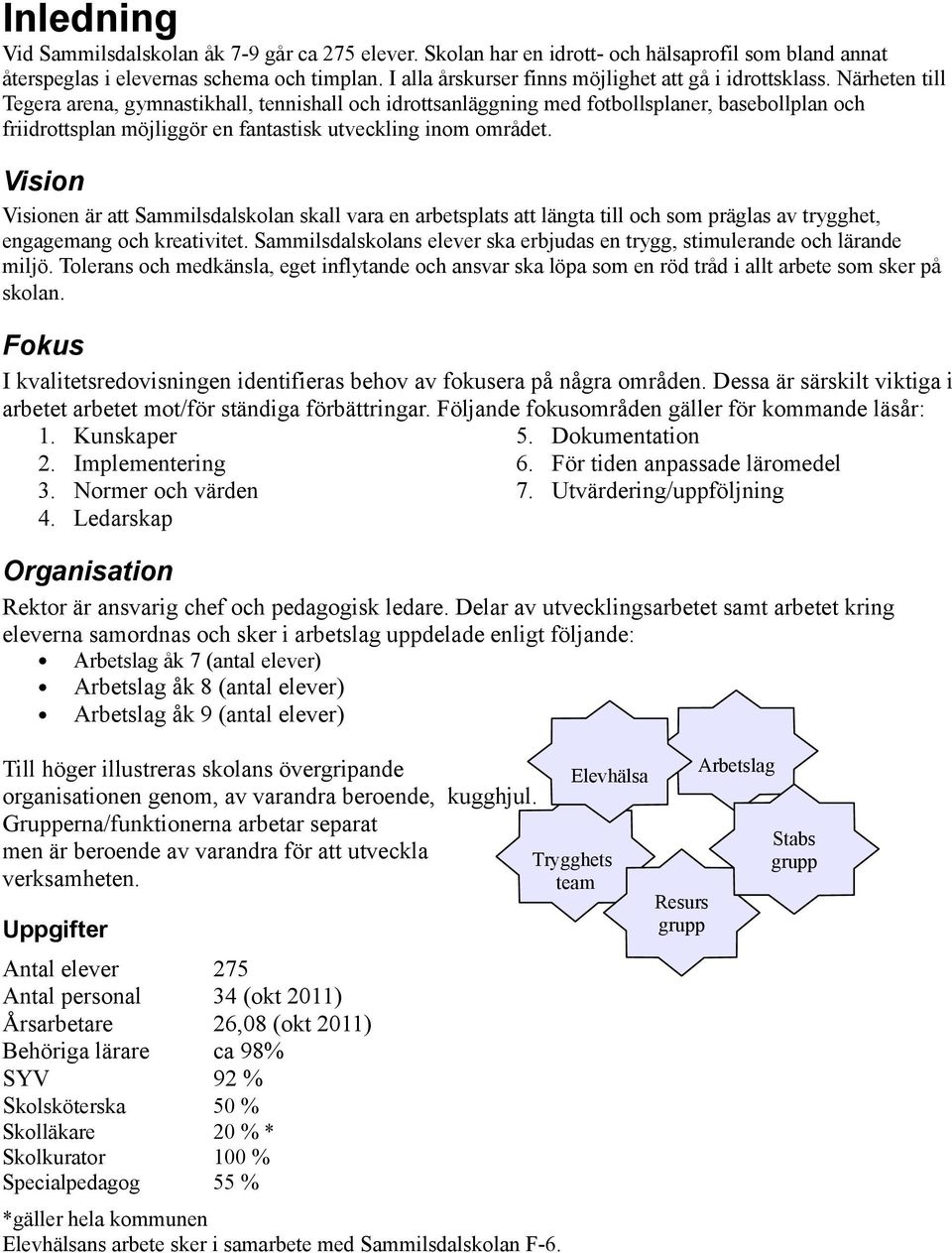 Närheten till Tegera arena, gymnastikhall, tennishall och idrottsanläggning med fotbollsplaner, basebollplan och friidrottsplan möjliggör en fantastisk utveckling inom området.