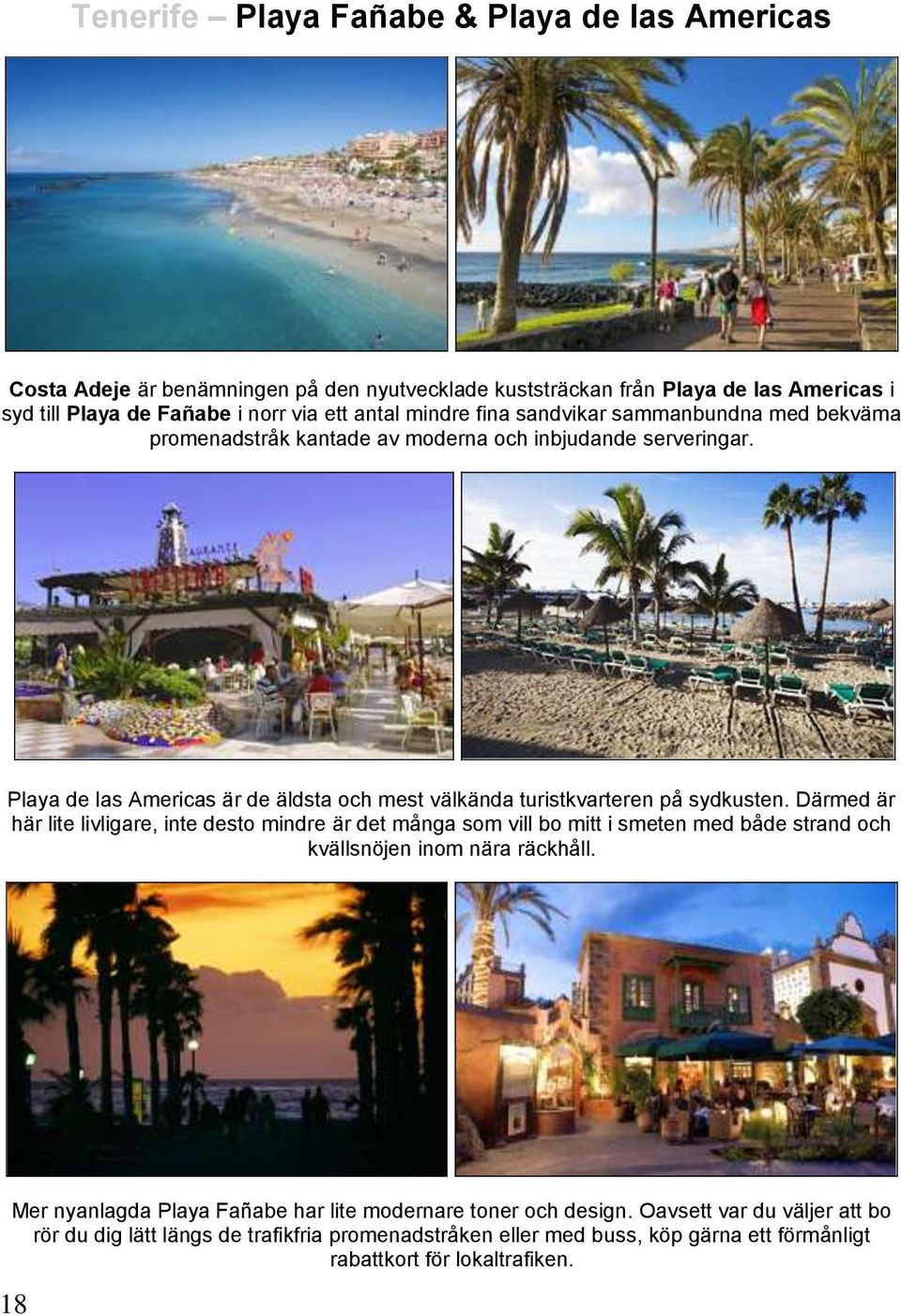 Playa de las Americas är de äldsta och mest välkända turistkvarteren på sydkusten.