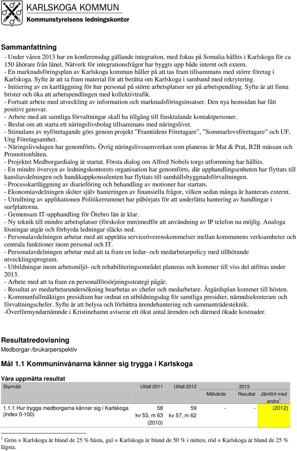 Syfte är att ta fram material för att berätta om Karlskoga i samband med rekrytering. - Initiering av en kartläggning för hur personal på större arbetsplatser ser på arbetspendling.