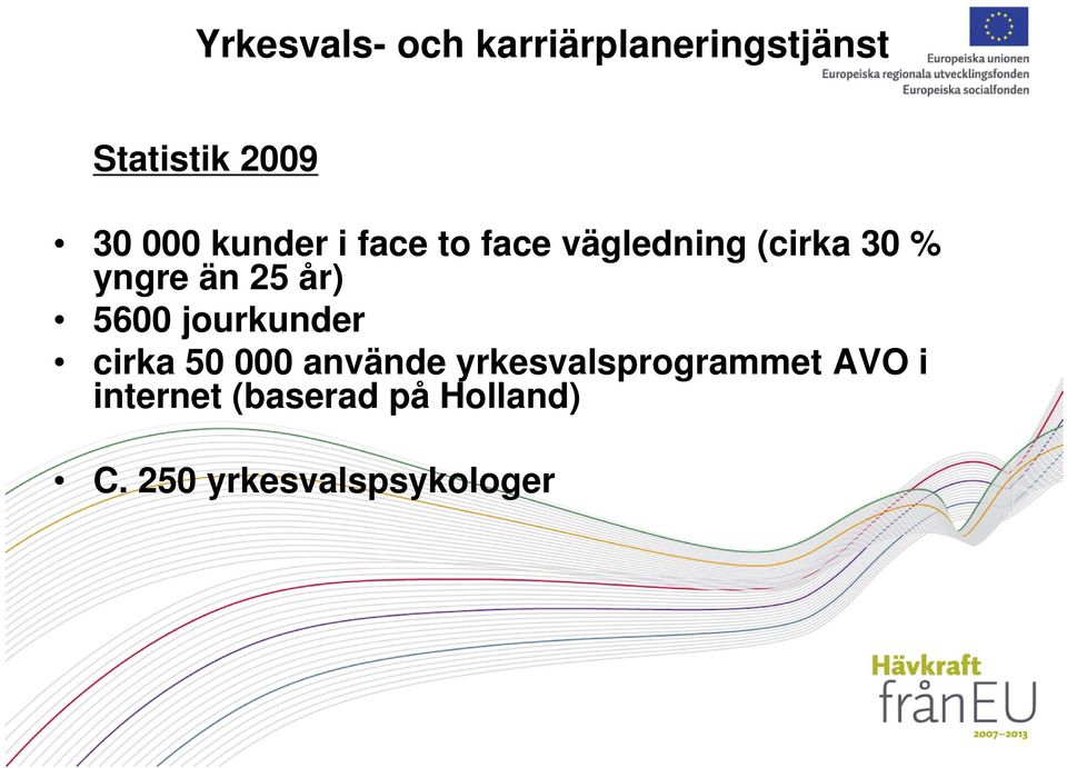 5600 jourkunder cirka 50 000 använde yrkesvalsprogrammet AVO