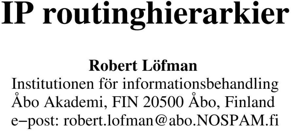 informationsbehandling Åbo Akademi,