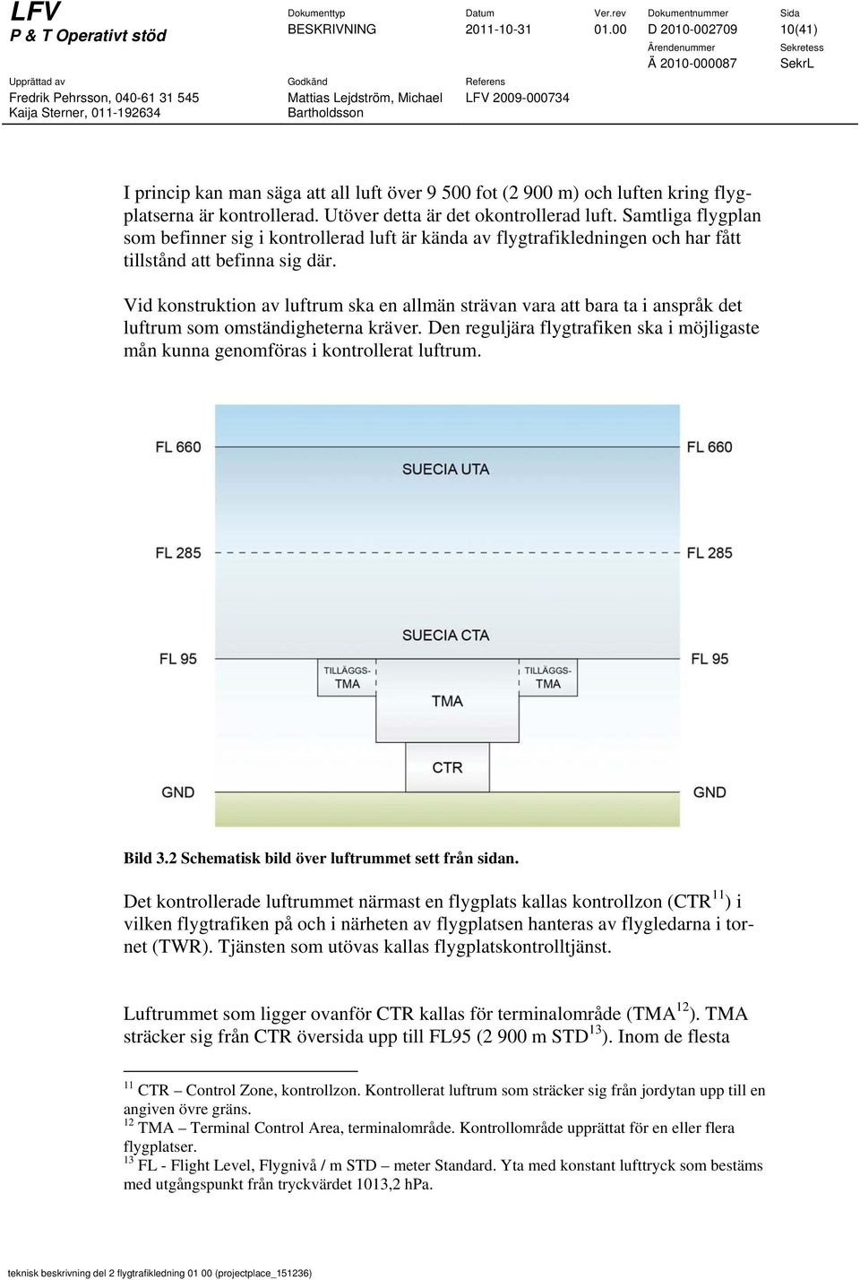 Vid konstruktion av luftrum ska en allmän strävan vara att bara ta i anspråk det luftrum som omständigheterna kräver.