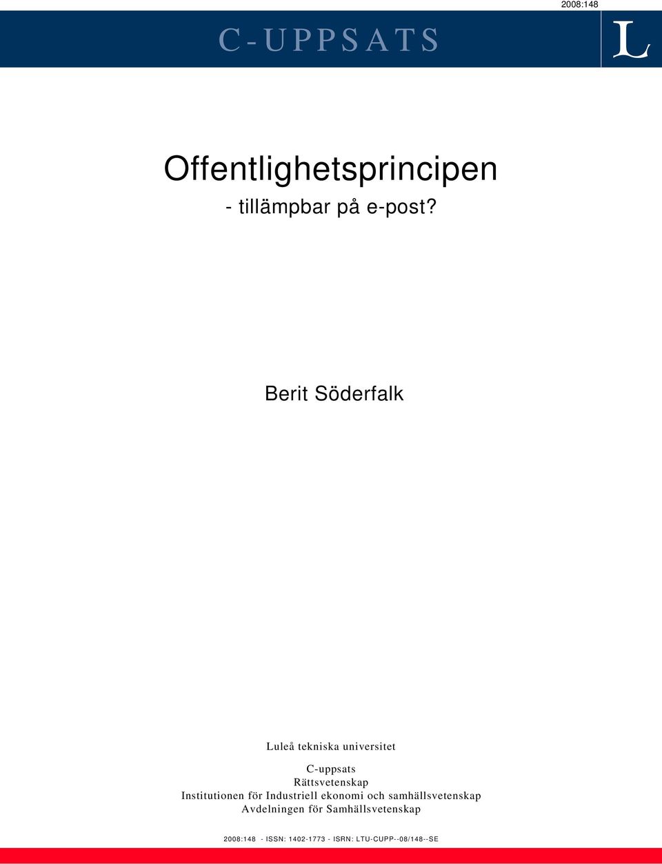Institutionen för Industriell ekonomi och samhällsvetenskap