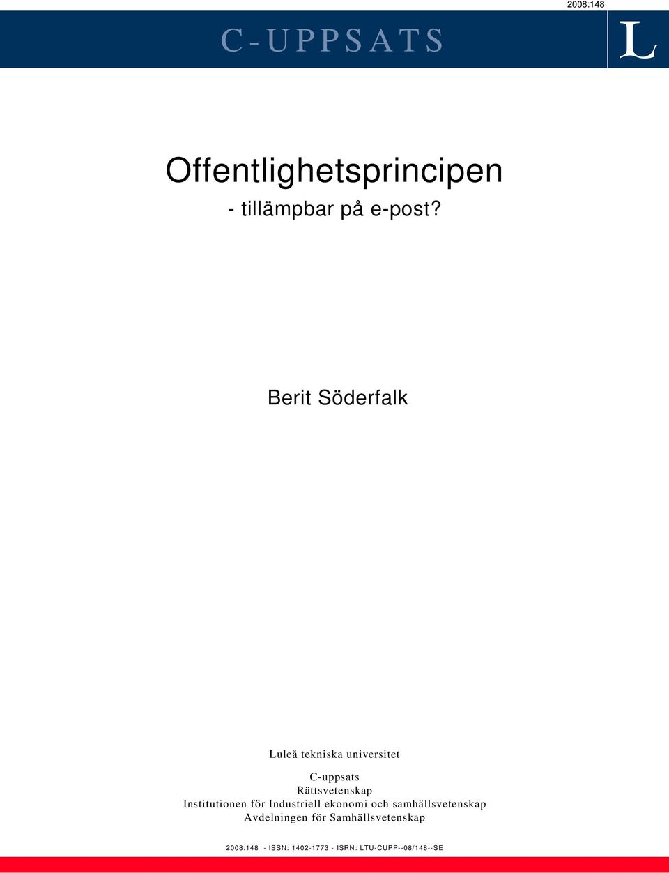 Institutionen för Industriell ekonomi och samhällsvetenskap