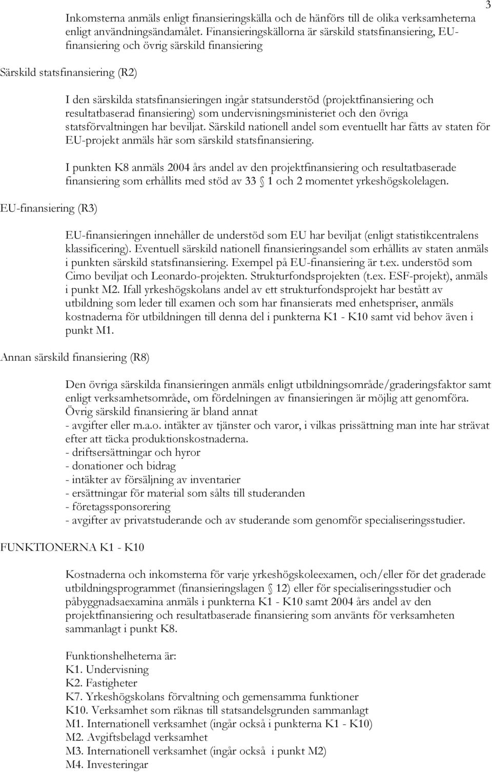 statsunderstöd (projektfinansiering och resultatbaserad finansiering) som undervisningsministeriet och den övriga statsförvaltningen har beviljat.