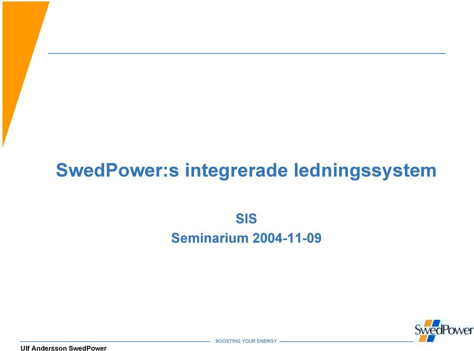 ledningssystem SIS