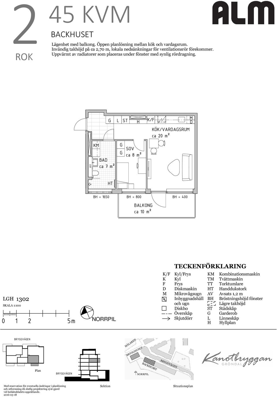 BA / Ö/VARASRU ca 20 m² = 1650 BAON TECENÖRARIN 1302 SAA 1:100 / yl/rys yl rys iskmaskin ikrovågsugn iskho T