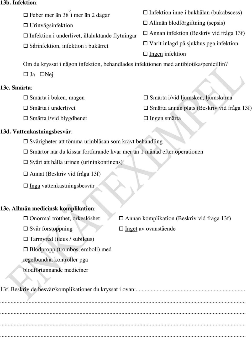 antibiotika/penicillin? Ja Nej 13c.