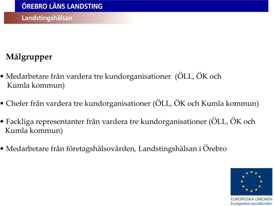 kommun) Fackliga representanter från vardera tre kundorganisationer (ÖLL, ÖK