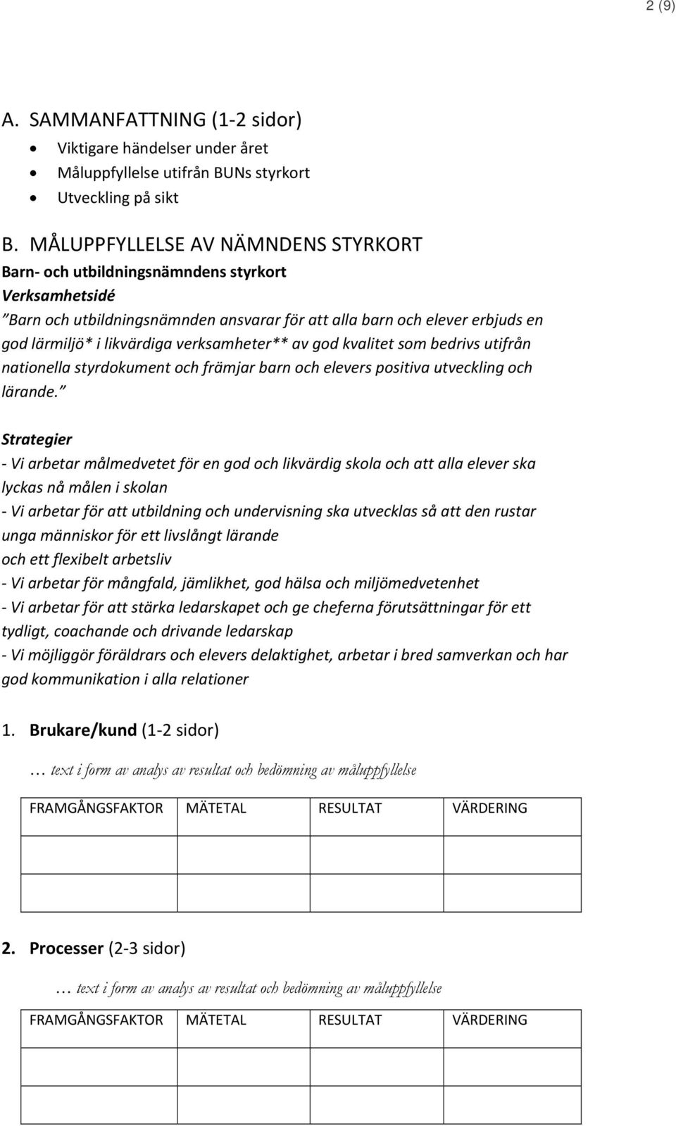 verksamheter** av god kvalitet som bedrivs utifrån nationella styrdokument och främjar barn och elevers positiva utveckling och lärande.