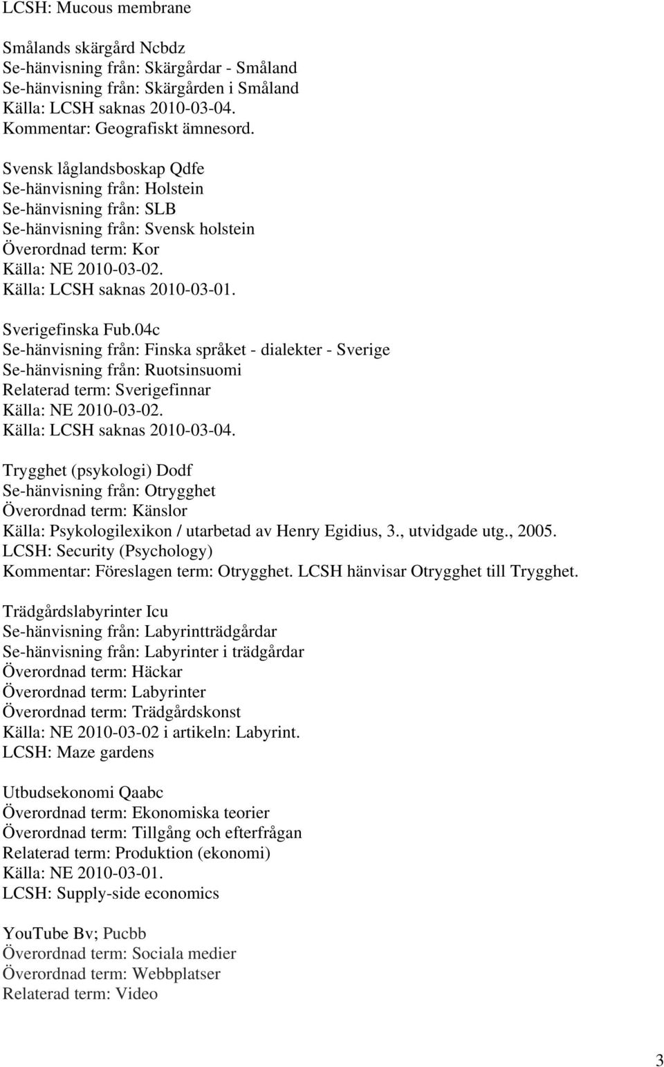 04c Se-hänvisning från: Finska språket - dialekter - Sverige Se-hänvisning från: Ruotsinsuomi Relaterad term: Sverigefinnar Källa: LCSH saknas 2010-03-04.