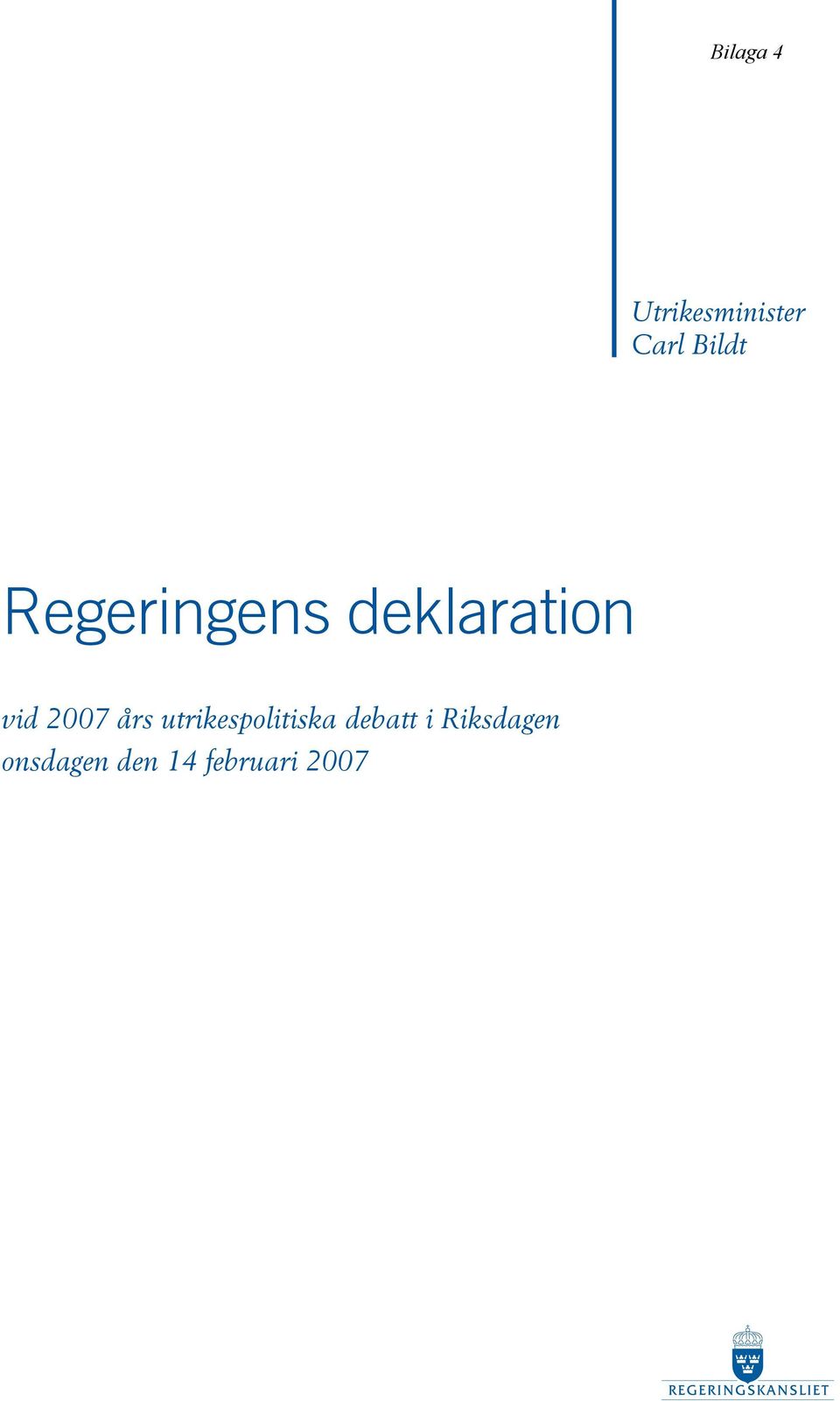 2007 års utrikespolitiska debatt i