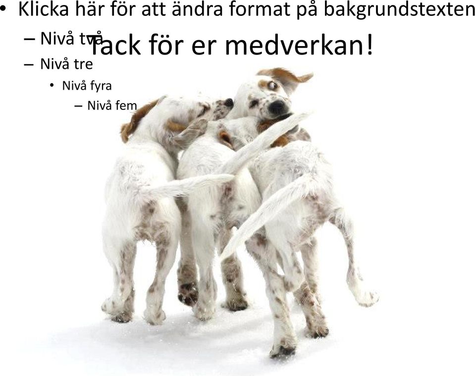 Nivå två Nivå tre Tack för