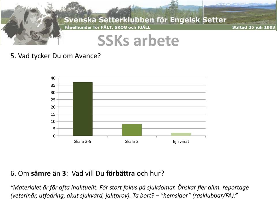 Om sämre än 3: Vad vill Du förbättra och hur?