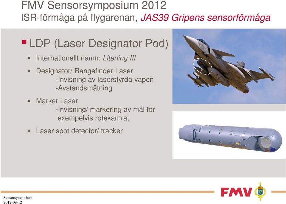 vapen -Avståndsmätning Marker Laser -Invisning/ markering