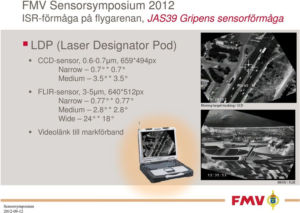 5 FLIR-sensor, 3-5µm, 640*512px Narrow 0.77 * 0.