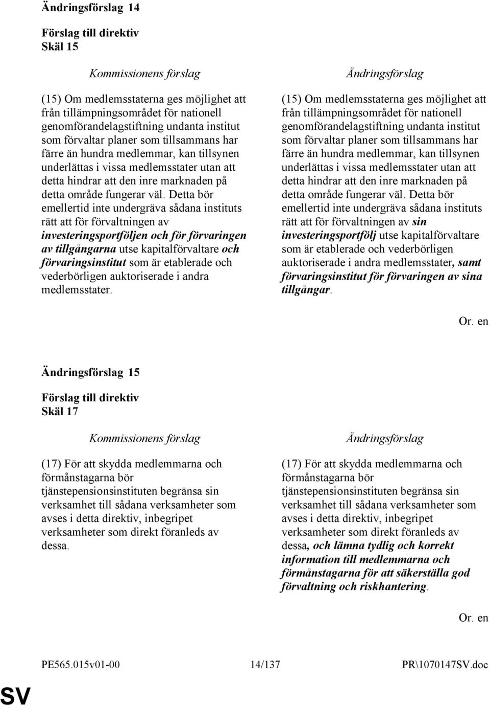 Detta bör emellertid inte undergräva sådana instituts rätt att för förvaltningen av investeringsportföljen och för förvaringen av tillgångarna utse kapitalförvaltare och förvaringsinstitut som är