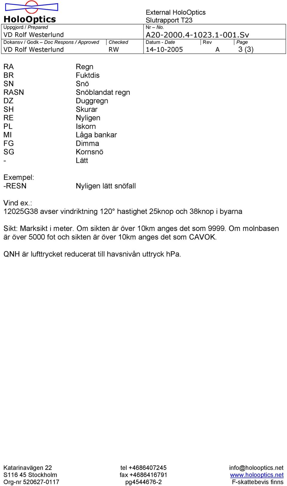 : 12025G38 avser vindriktning 120 hastighet 25knop och 38knop i byarna Sikt: Marksikt i meter.