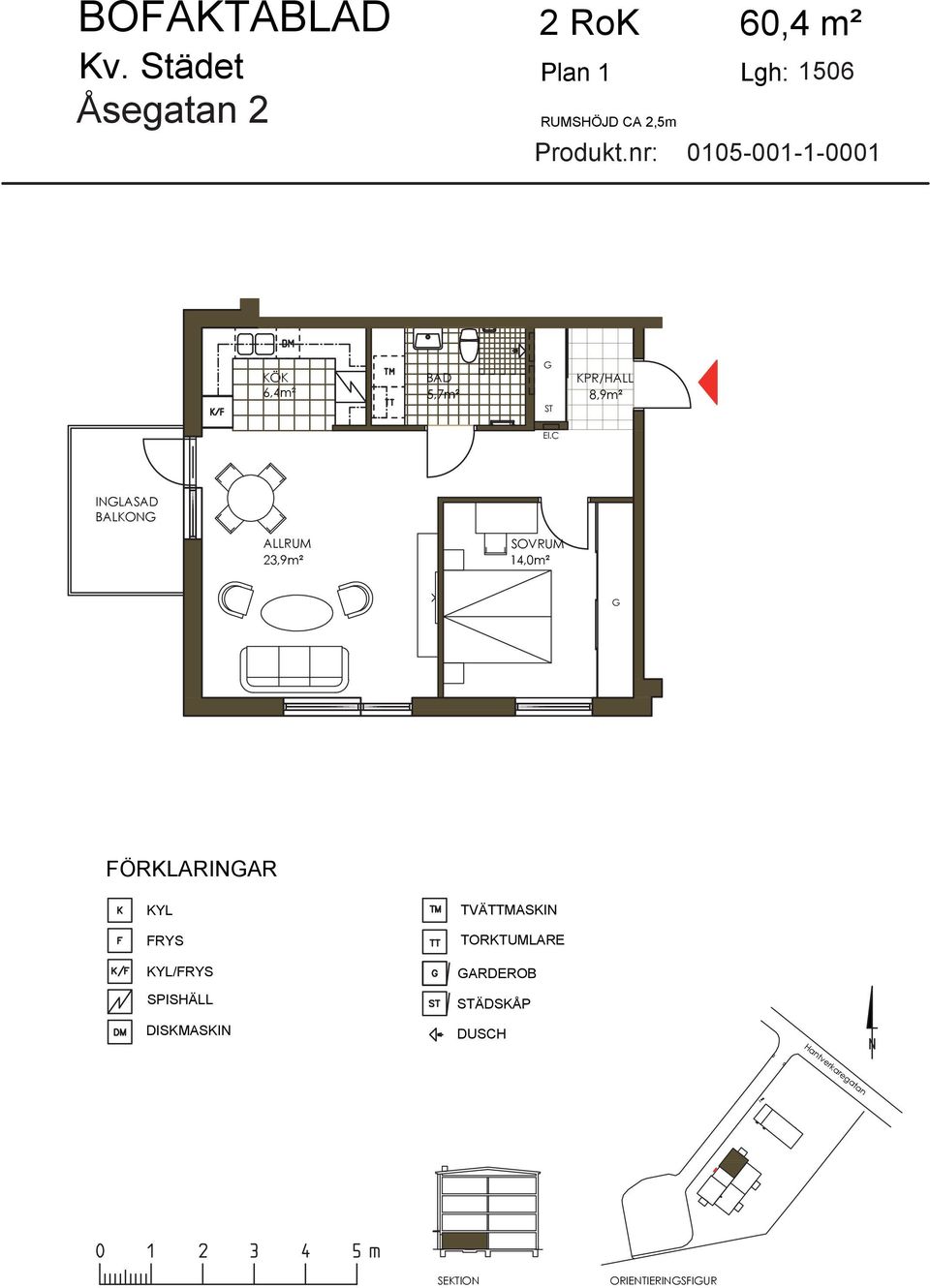 nr: 0105-001-1-0001 6,4m² 8,9m²