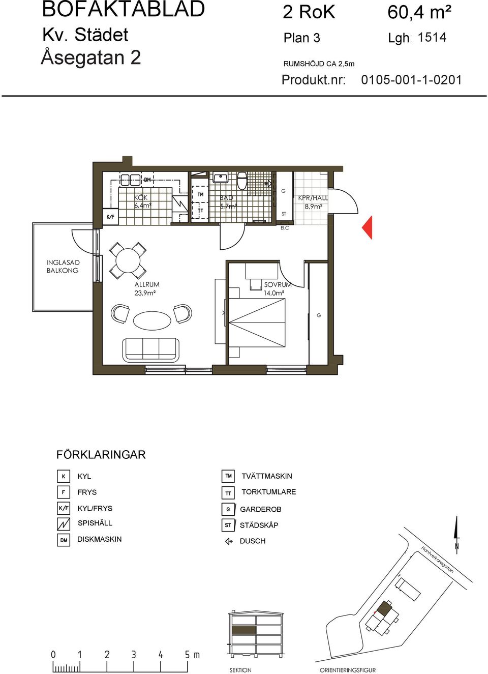 nr: 0105-001-1-0201 6,4m² 8,9m²