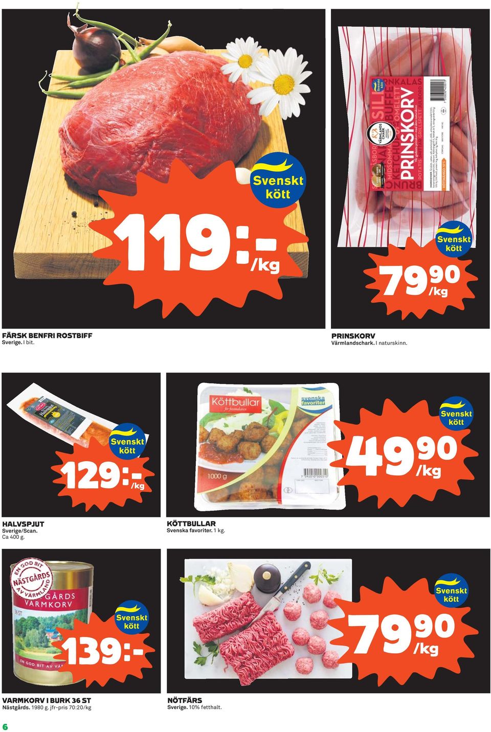 129kK 49)= K HALVSPJUT Sverige/Scan. Ca 400 g.