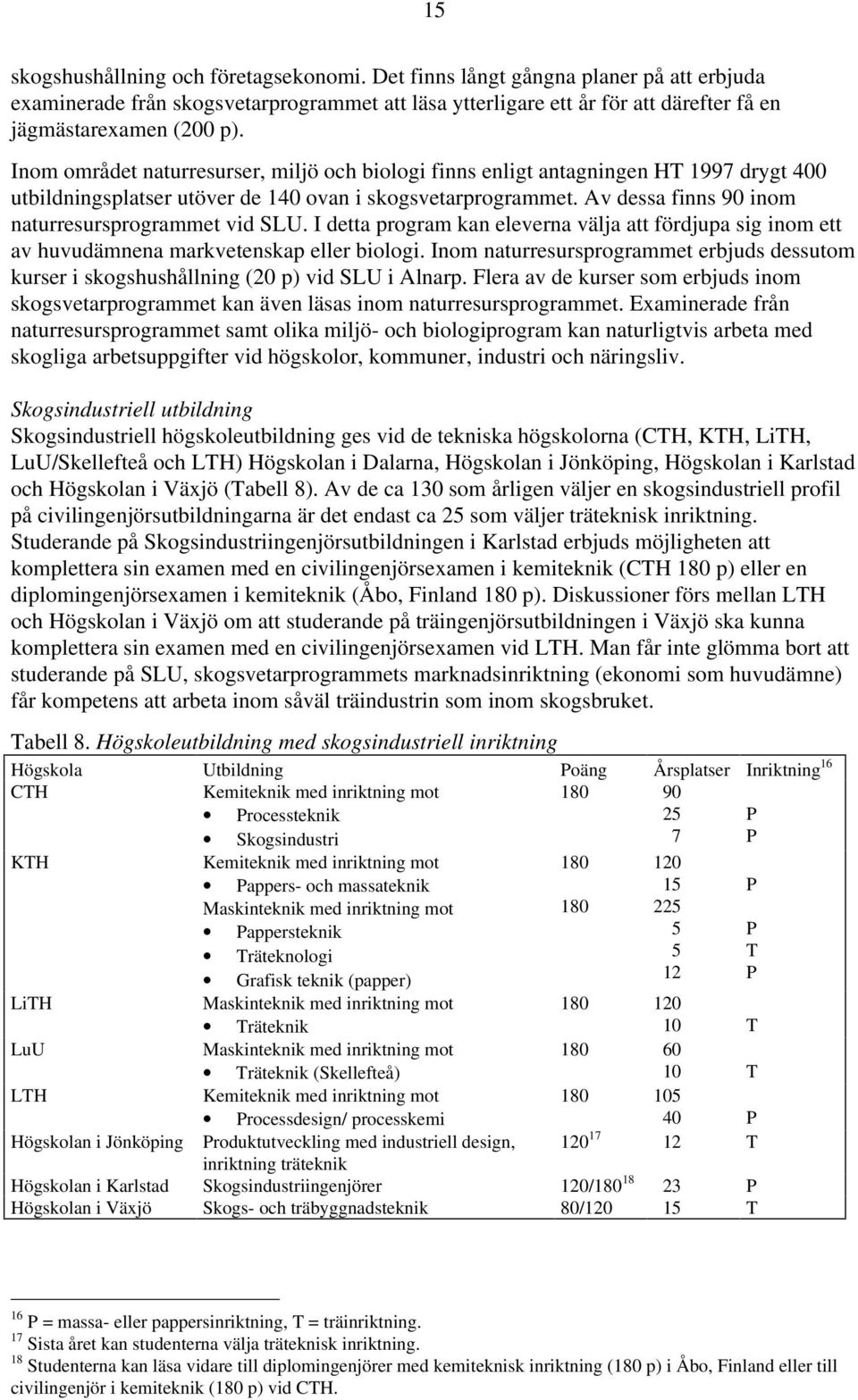 Av dessa finns 90 inom naturresursprogrammet vid SLU. I detta program kan eleverna välja att fördjupa sig inom ett av huvudämnena markvetenskap eller biologi.