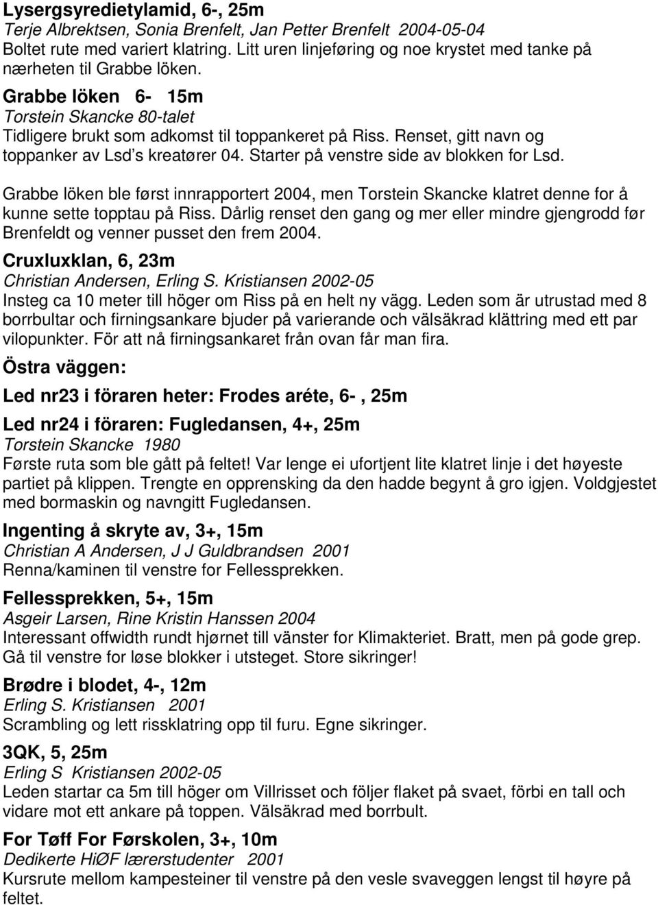 Renset, gitt navn og toppanker av Lsd s kreatører 04. Starter på venstre side av blokken for Lsd.