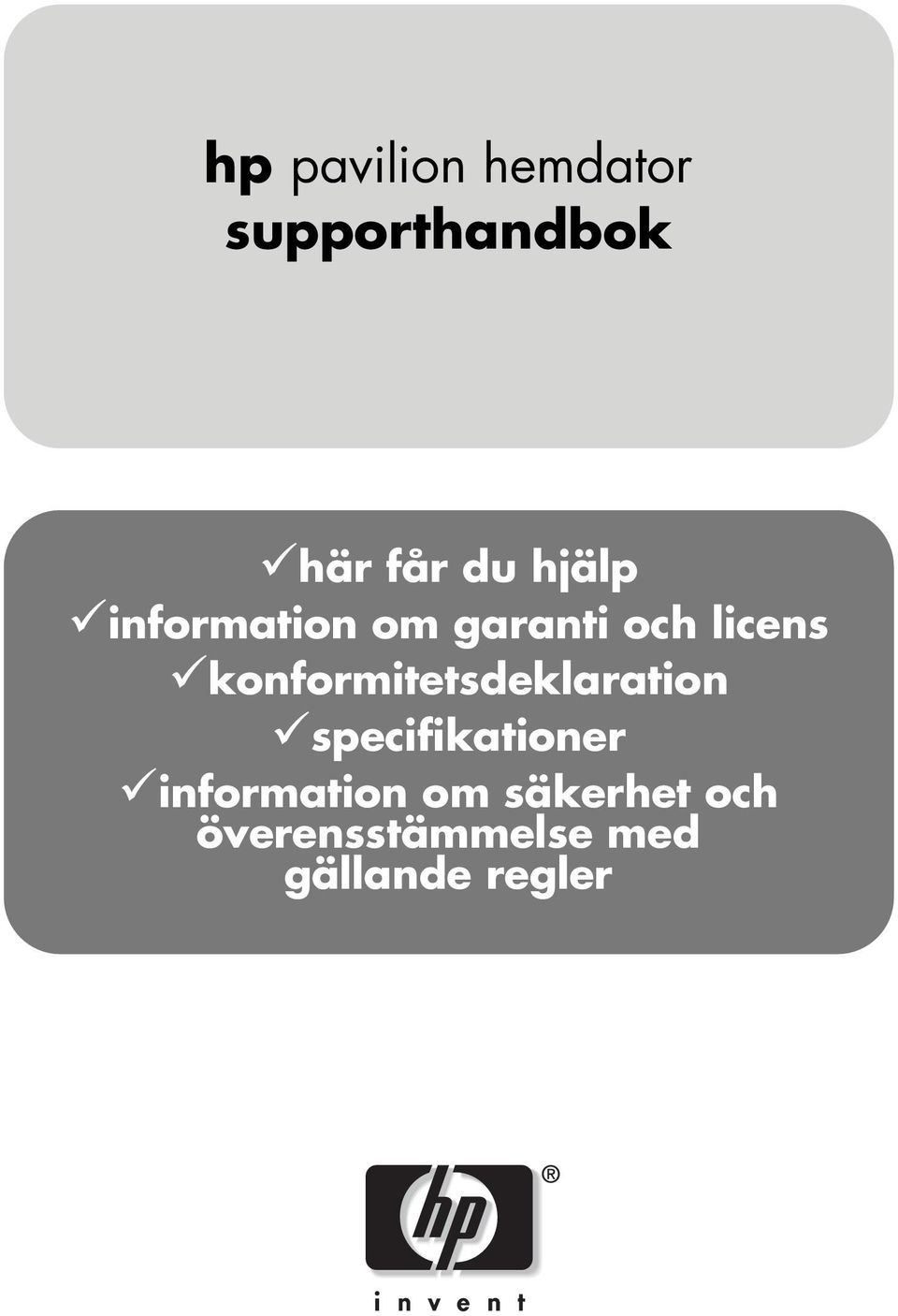 konformitetsdeklaration specifikationer